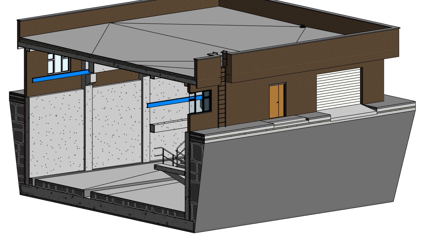 Section box, entrance side