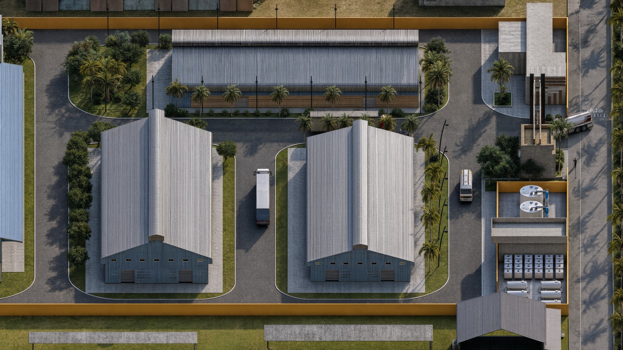 Petrochemical Plant Site Layout — Dubai